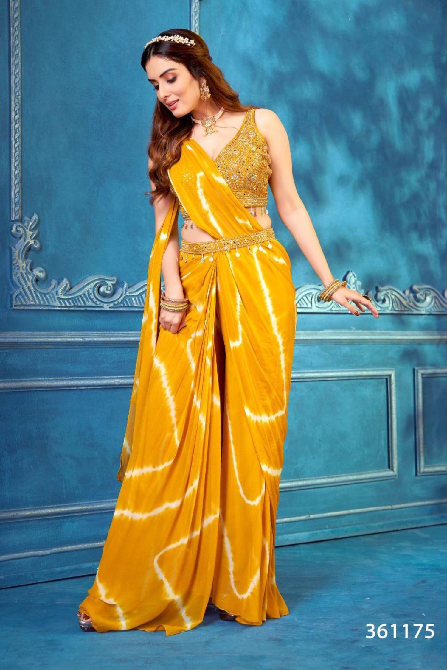 AMOHA PRESENT D.NO. 1016174 DESIGNER FANCY READY 2MIN WEAR SAREE WITH BLOUSE