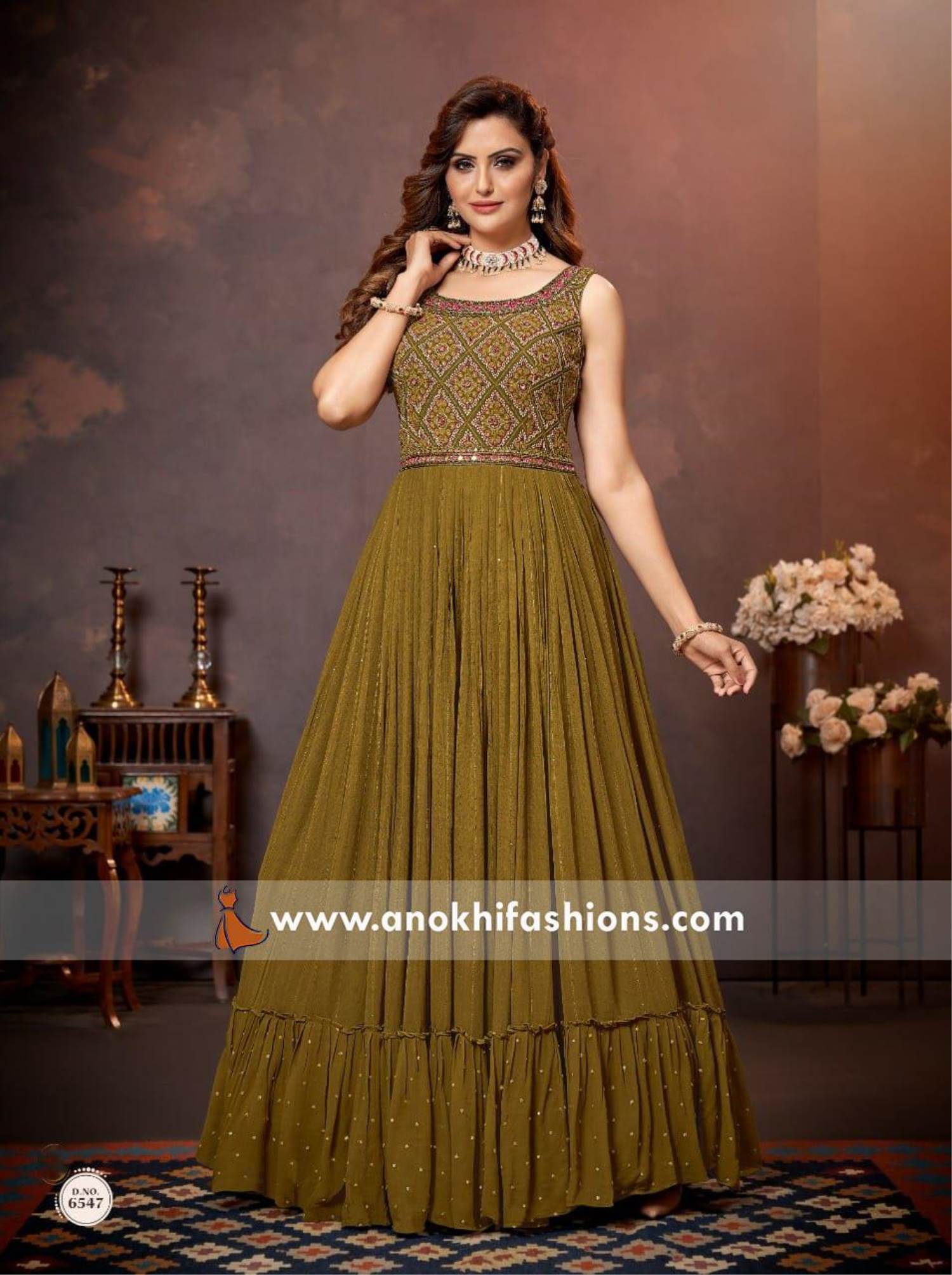 Planning ur mehendi outfit or for ur BFF's wedding ? We think this gorgeous  olive green lehnga set is perfect 🤩🤩 Code : Fabri... | Instagram