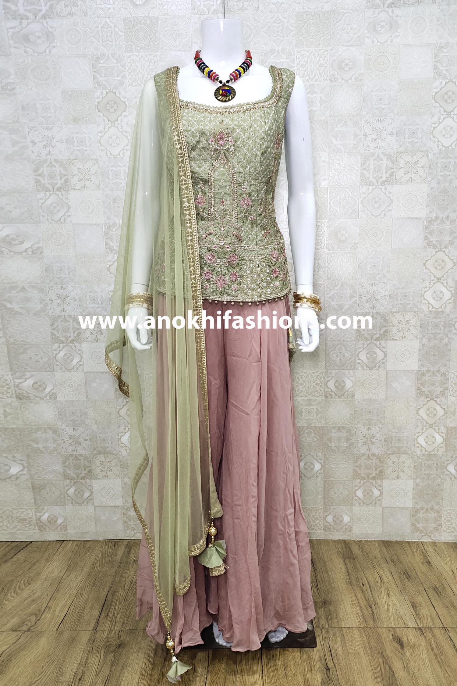 Pista Green & Pink Color... - JENY Designer Boutique | Facebook