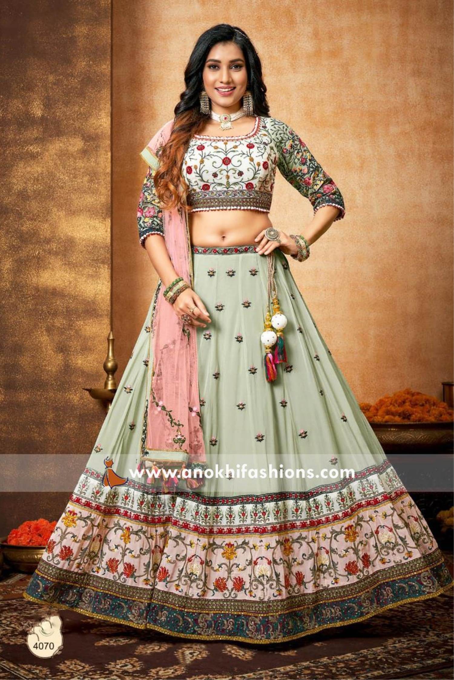 Maroon Color Party Wear Designer Lehenga Choli :: ANOKHI FASHION