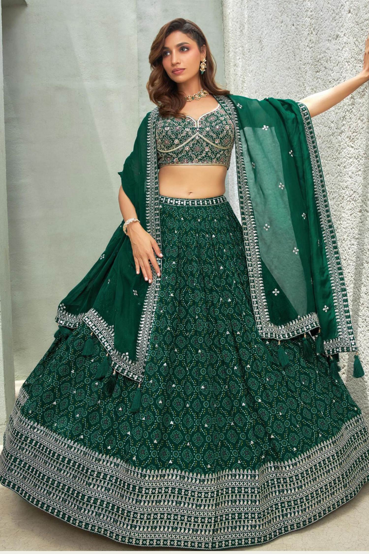 Indian Ethnic Wear Online Store | Designer lehenga choli, Lehenga choli  online, Green lehenga