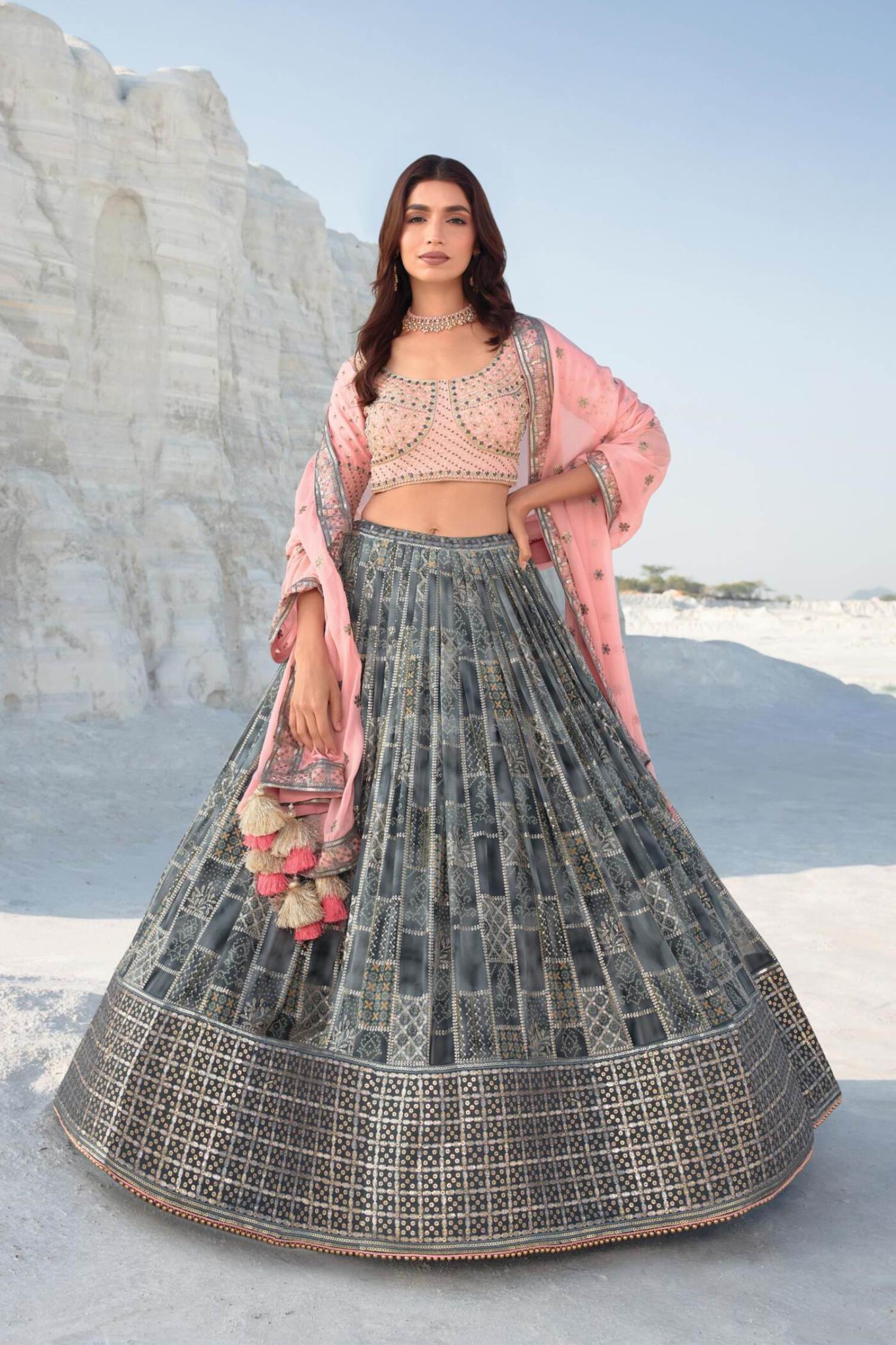 Pink Lehenga - Buy Pink Colour Lehenga Choli Online – Koskii