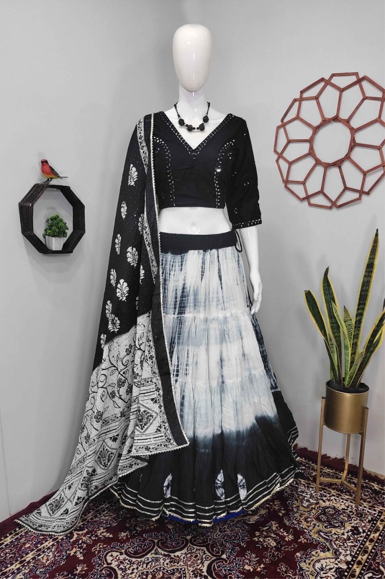 Black Color Navratri Collection Designer Lehenga Choli :: ANOKHI FASHION