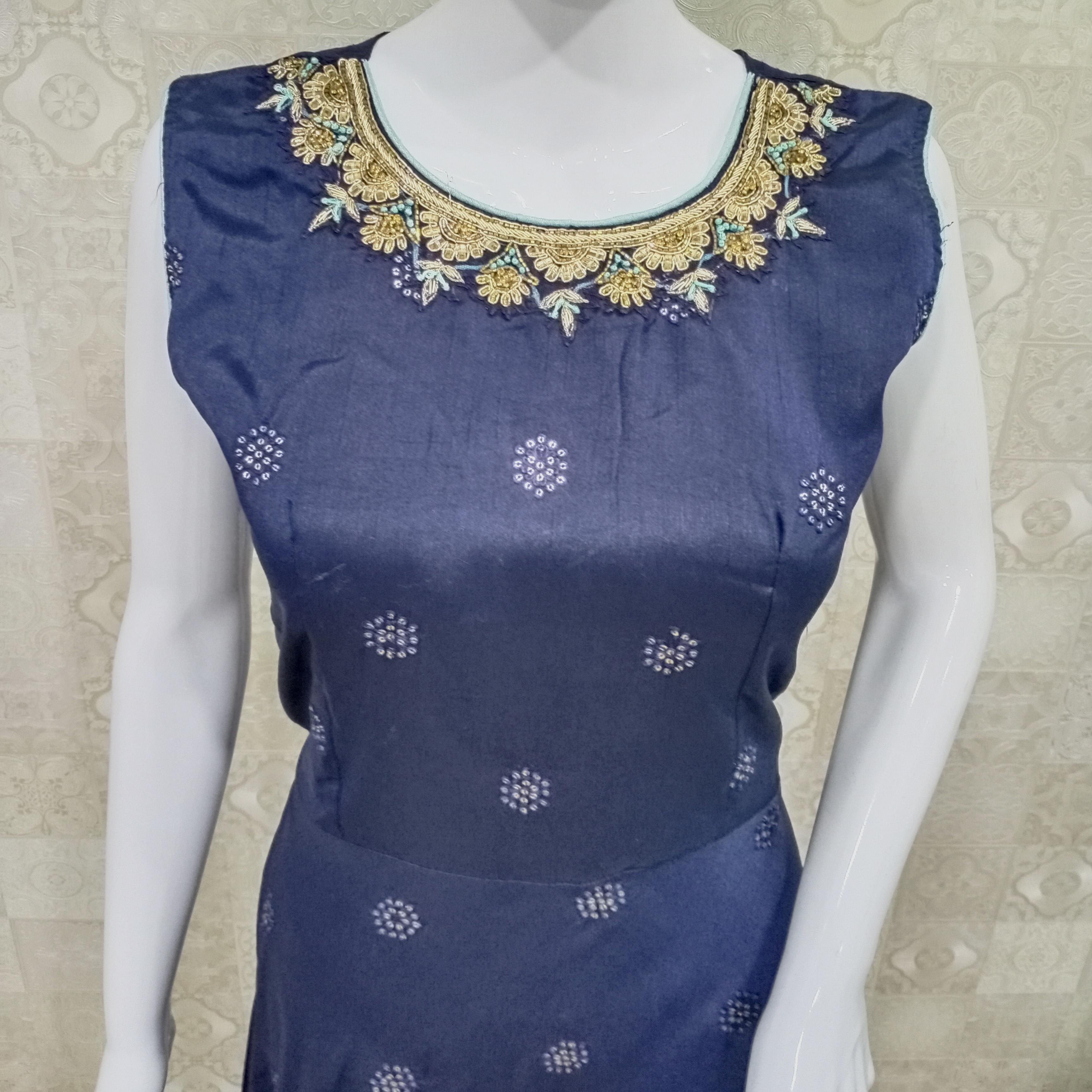 Blue Color Party Wear Gown With Dupatta :: ANOKHI FASHION