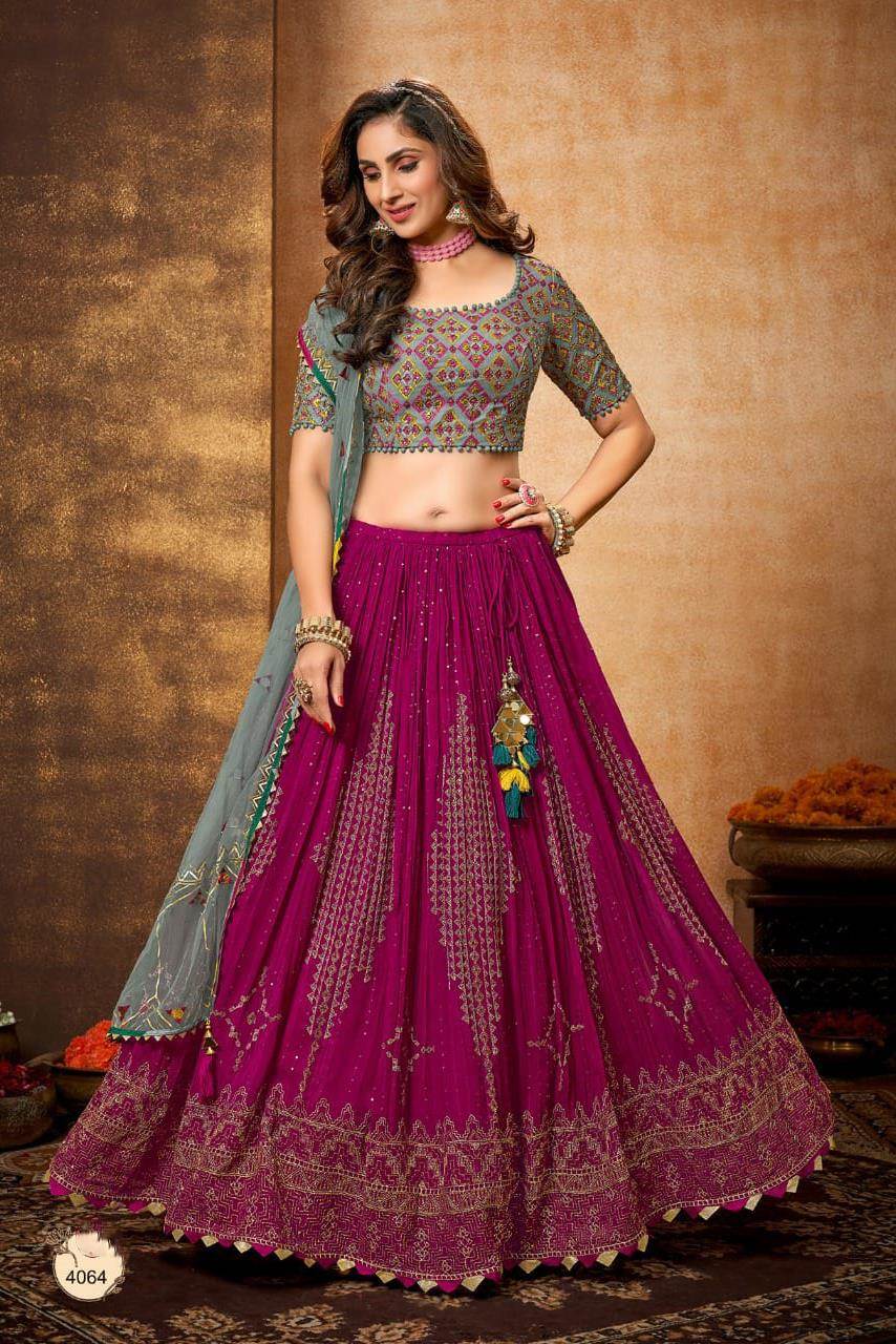 JURULLI LEHENGA CHOLI MONO SILK MIRROR EMBROIDERY NEW EXCLUSIVE GLAMOROUS  FANCY LATEST STUNNING BEAUTIFUL ATTRACTIVE WEDDING FESTVAL SPECIAL PARTY  WEAR DESIGNER LEHENGA CHOLI BEST OF 2021 SUPPLIER IN INDIA MALAYSIA USA -