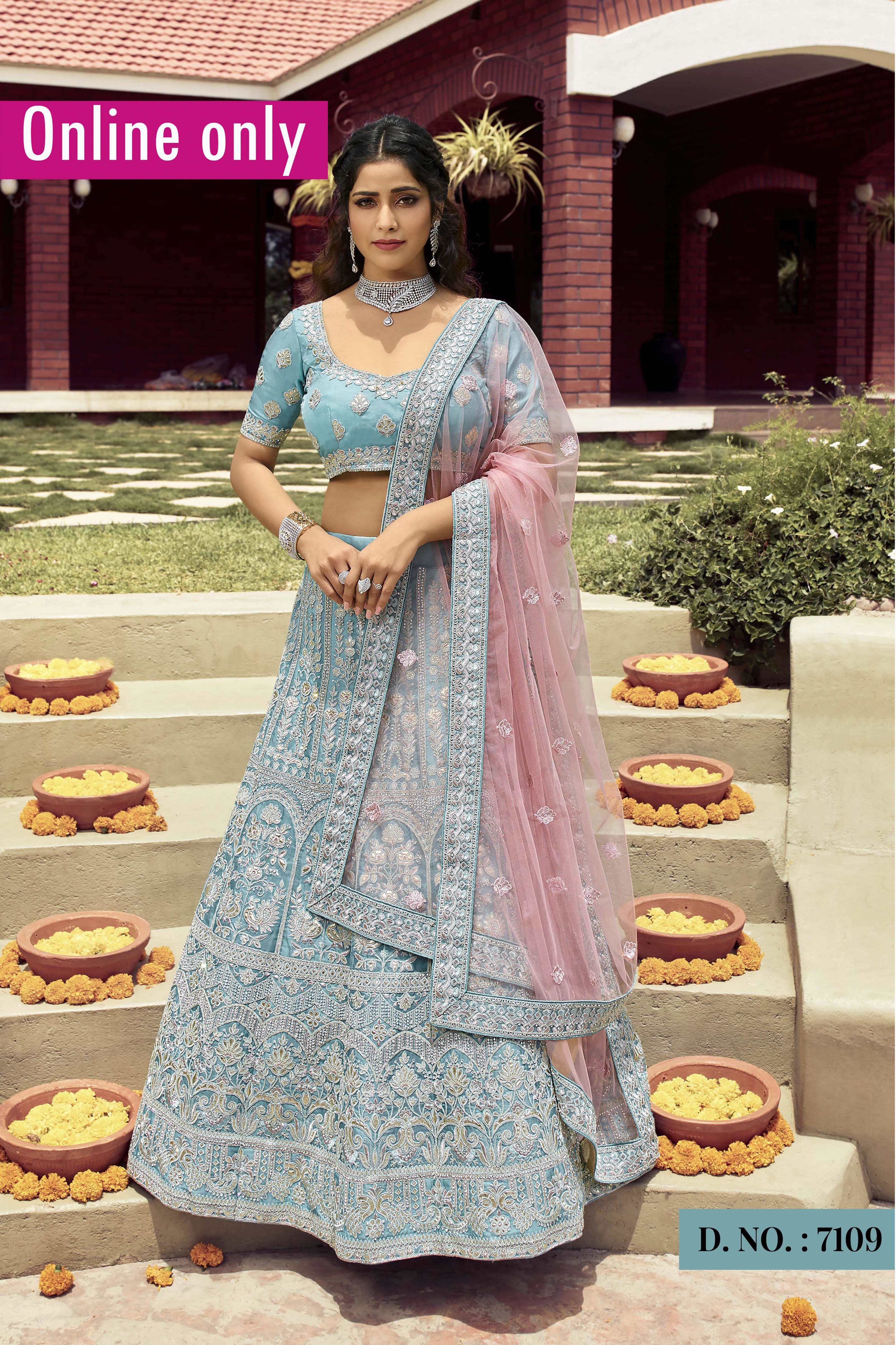 Buy Online Lehenga Choli For Engagement : 263313 - Lehenga Choli