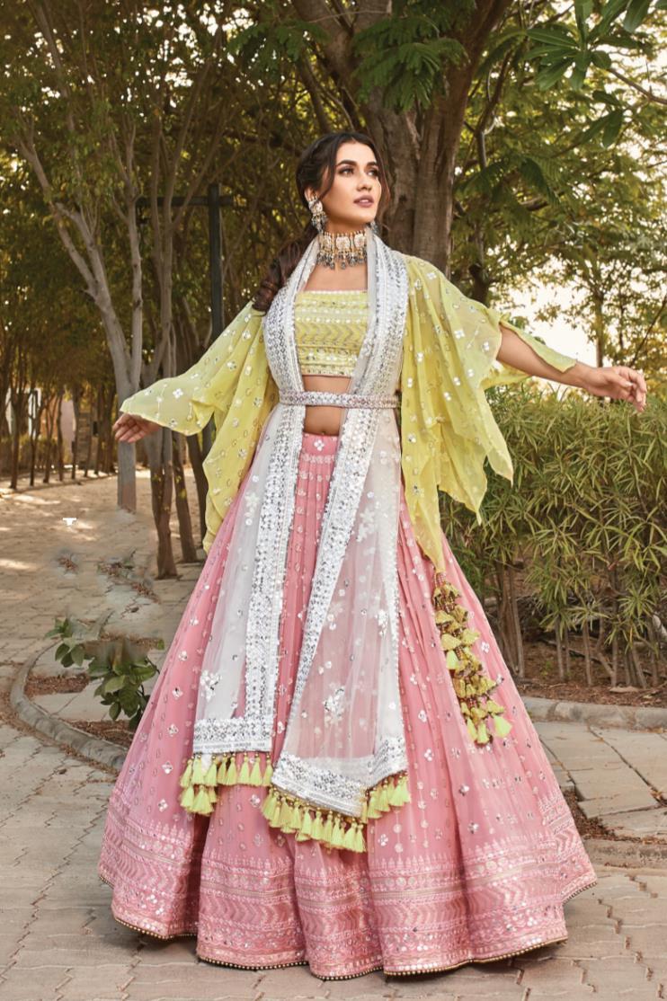 Pink & Black Lehenga Set | Indian fashion dresses, Indian outfits lehenga,  Designer dresses indian