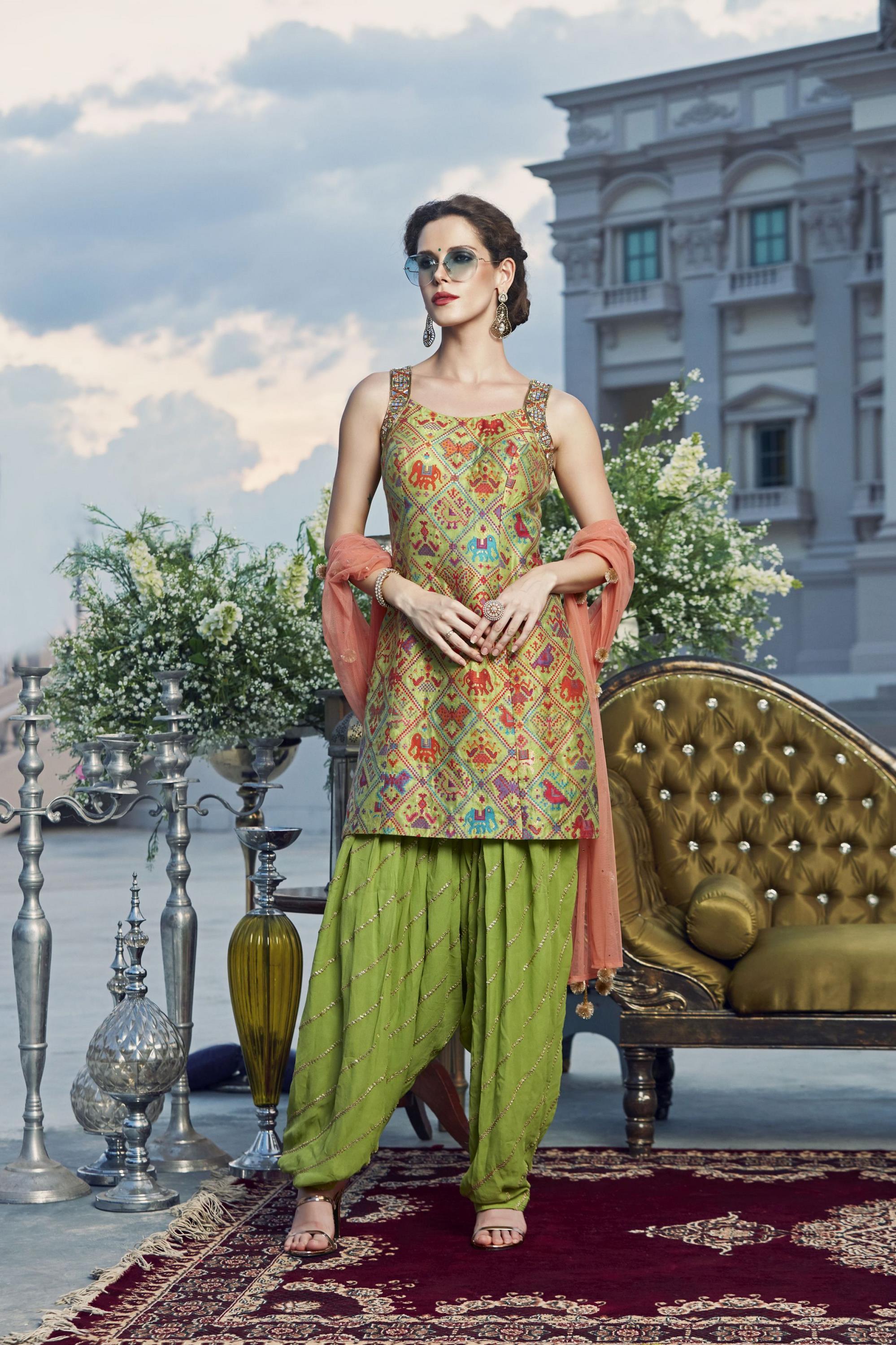PISARA Women's Crepe Printed Patiyala Salwar Suit Dress Material(Combo Pack  of 2) : Amazon.in: Fashion