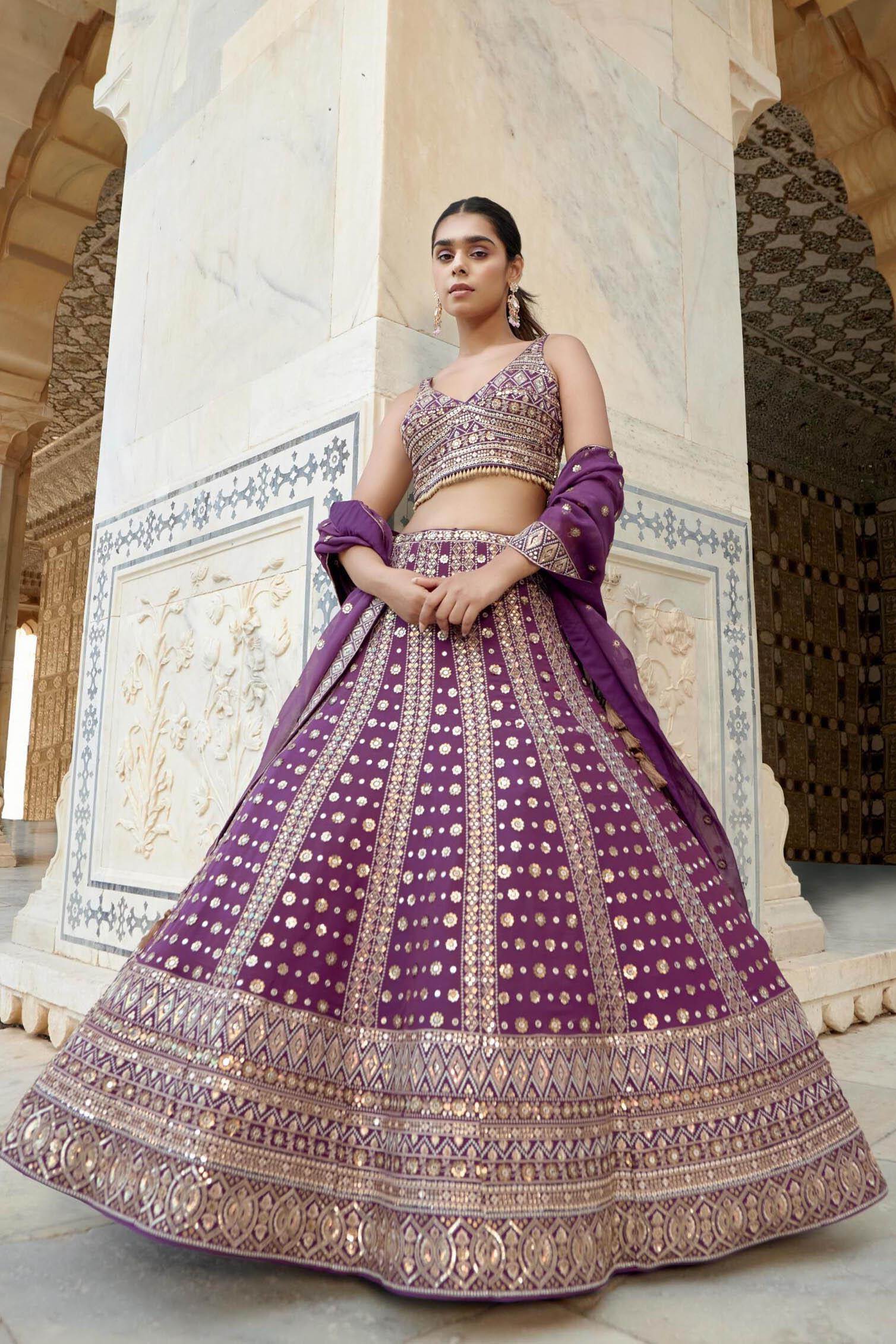 Brides That Picked Wine Coloured Lehengas For Their Wedding Soirees! |  WedMeGood