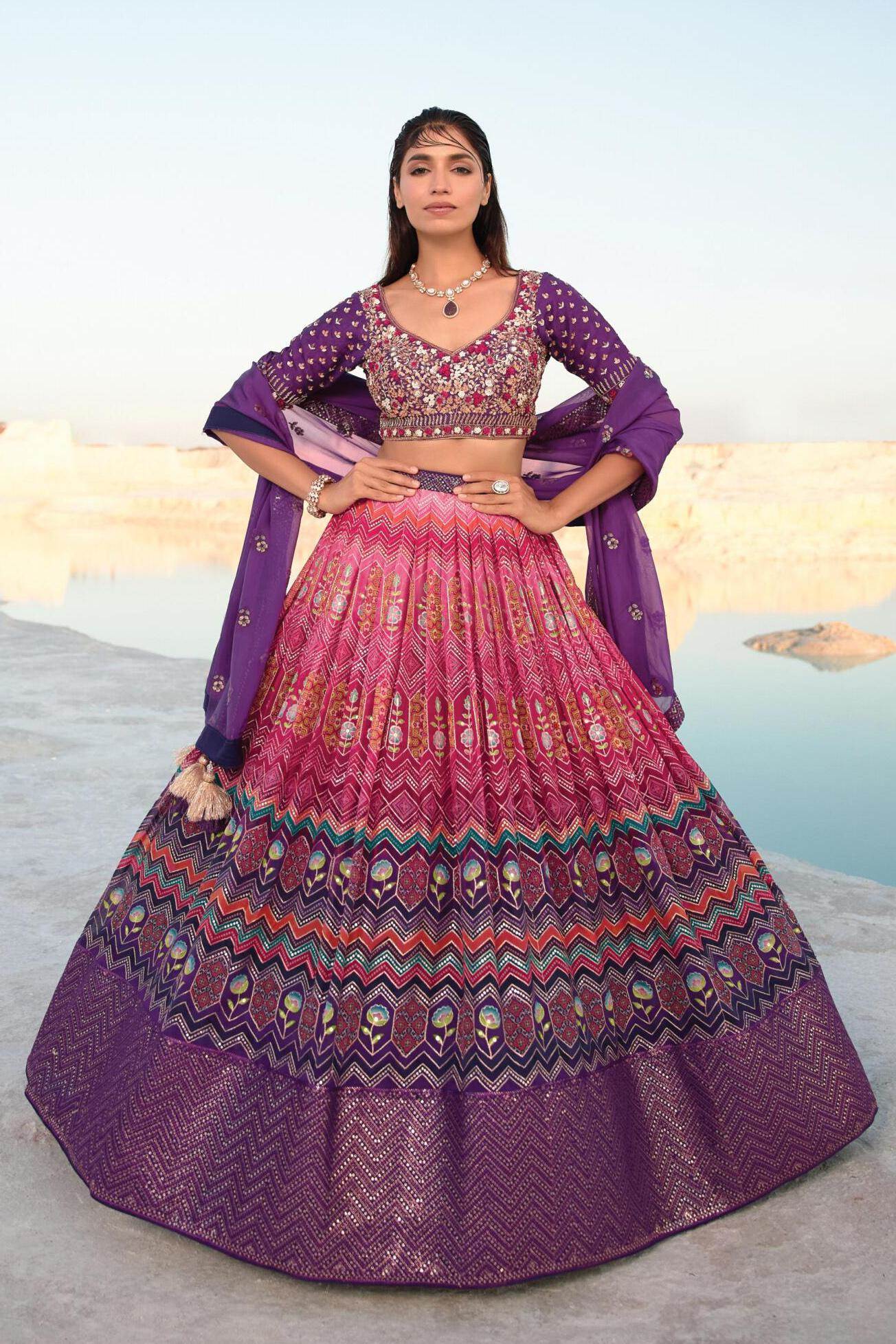 Buy Ranas Purple Color Designer Lehenga Online | Lehengas | Ranas