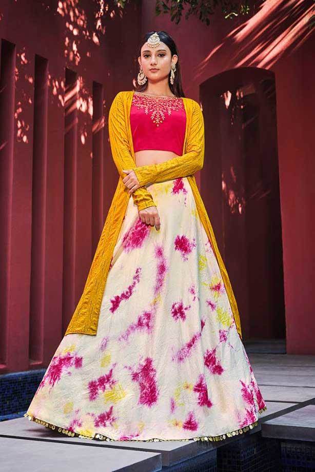 Pink Color Wedding Wear Designer Semi-Stitched Lehenga Choli With Koti ::  ANOKHI FASHION
